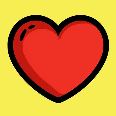 a blank heart