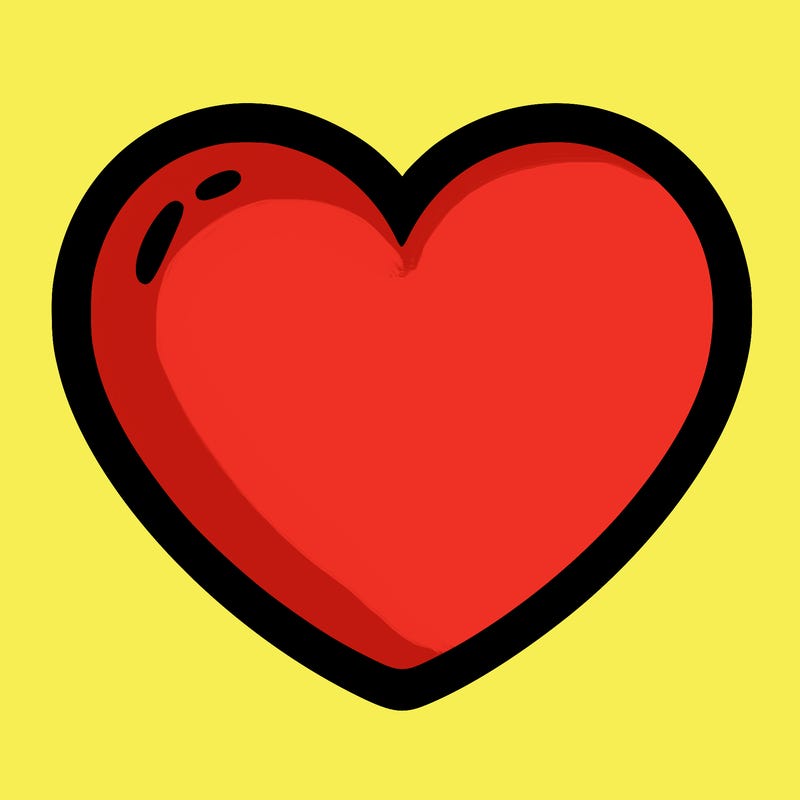 a blank heart