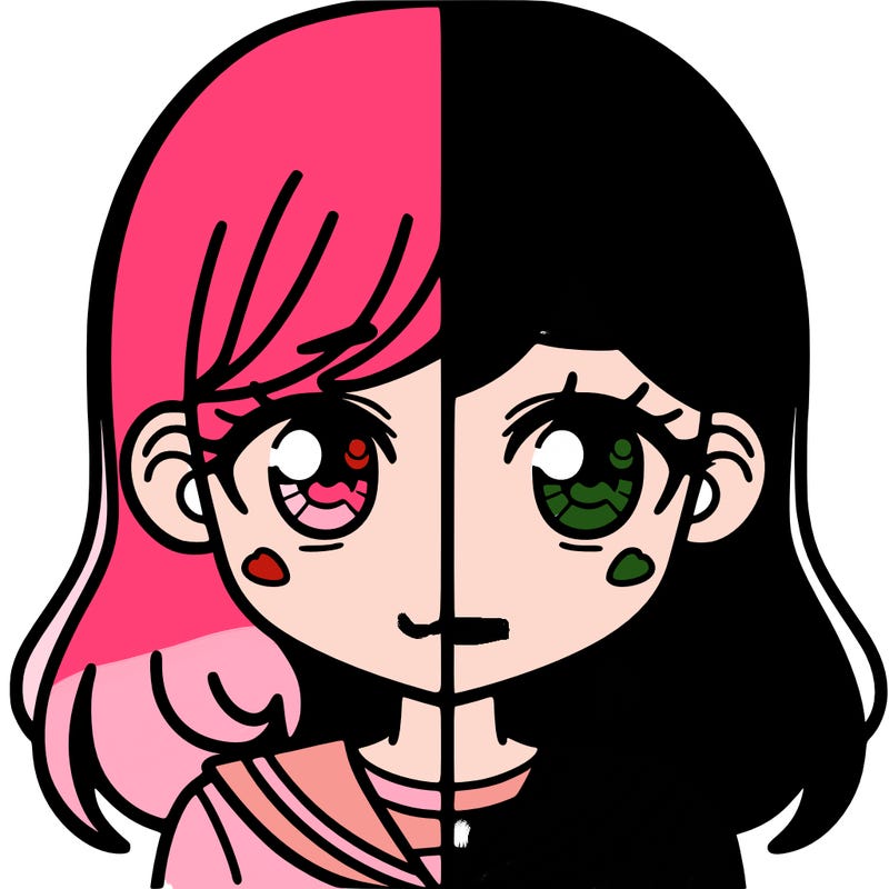 a split of a girl