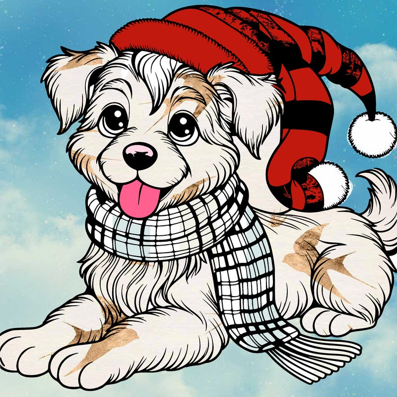 christmas dog realistic