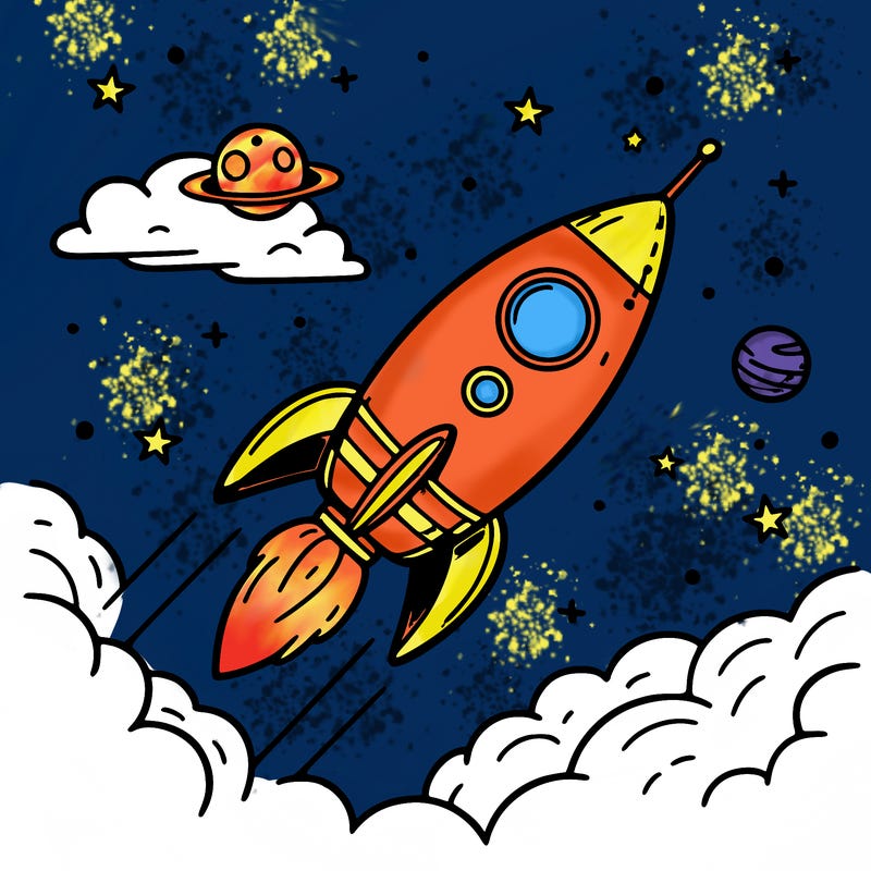rocket in space