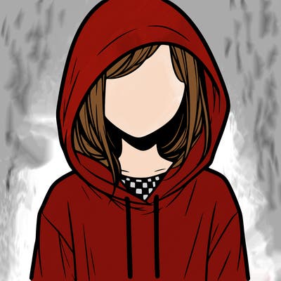 faceless girl in hoodie