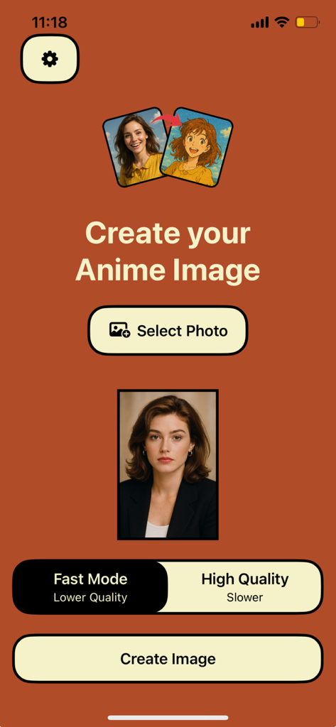 Artify:Cartoon art filter - Artify app interface to transform photos into anime style art
