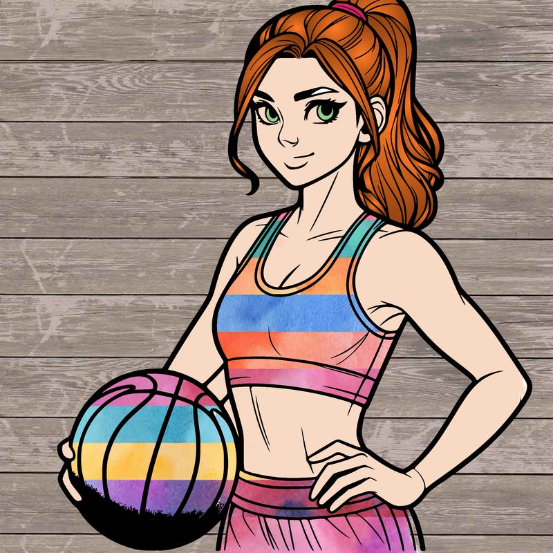 a realistic basketball girl