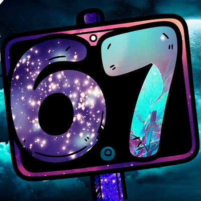 a sign that says 6 7