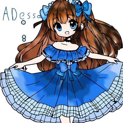 anime girl with dress