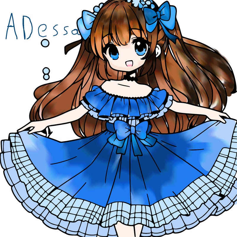 anime girl with dress
