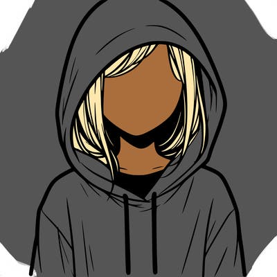 faceless girl in hoodie
