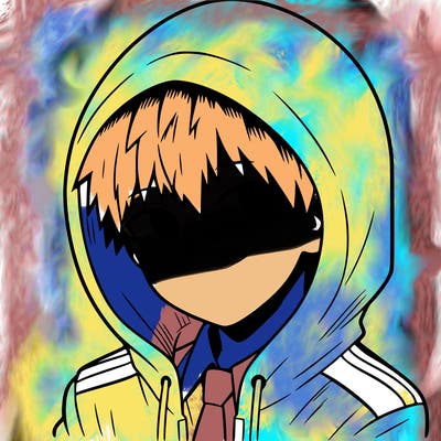 manga character with a hoodie