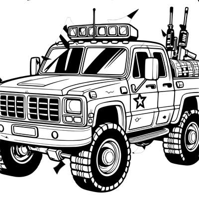 military pickup truck