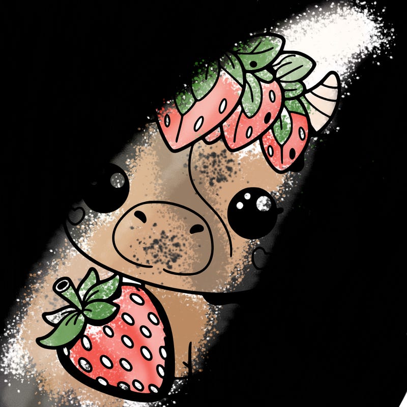 cute strawberry cow
