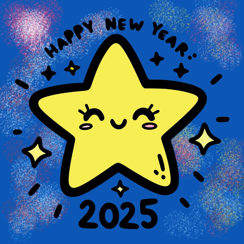 happy new year 2025 star wish