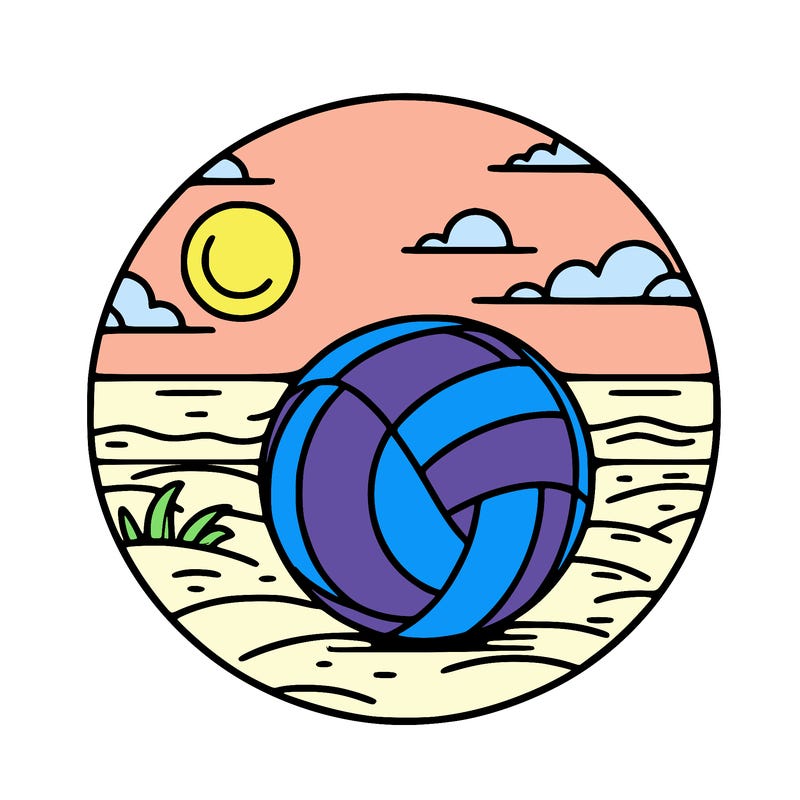 volleyball on a beach