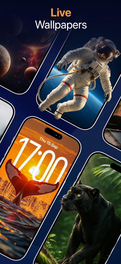 Spatial Wallpapers 3D - Collection of high quality 3D live wallpapers for iPhone featuring an astronaut and nature