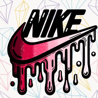 dripping nike logo