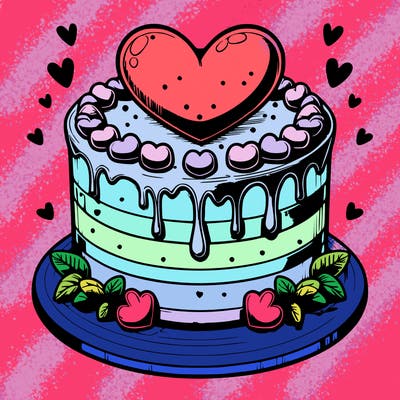 realistic heart cake
