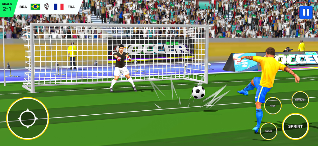 Football Game 2025: Super Kick - A soccer player taking a penalty kick in Football Game 2025 Super Kick