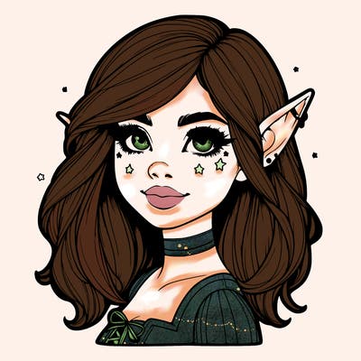 realistic halloween elf girl