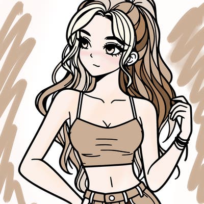 girl in crop top