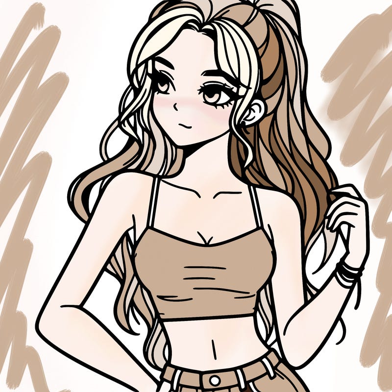 girl in crop top