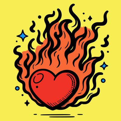 flaming heart