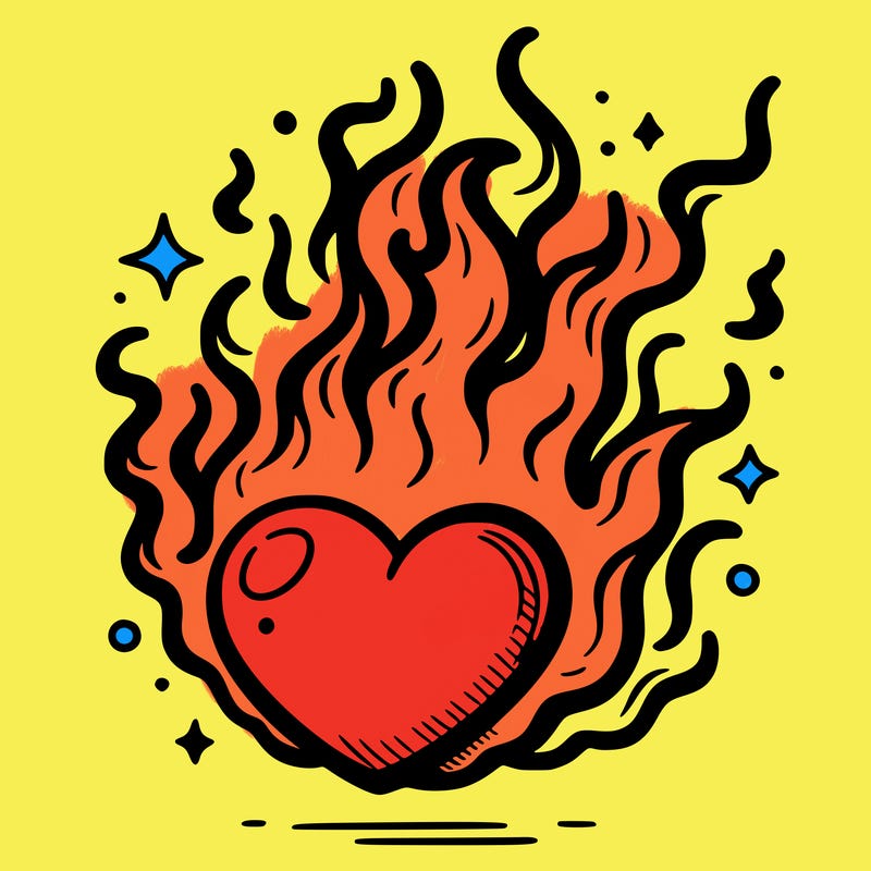 flaming heart