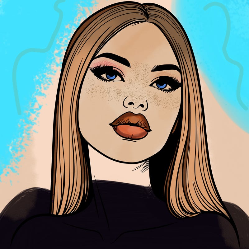 realistic woman with full lips