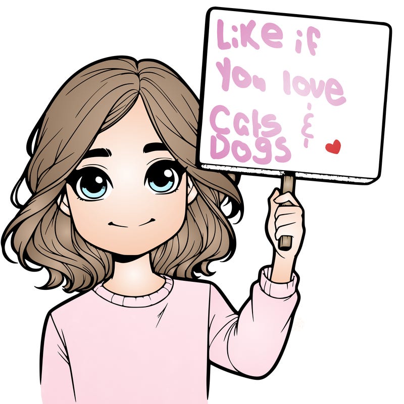 realistic girl holding up a sign