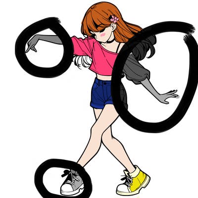 realistic girl danceing