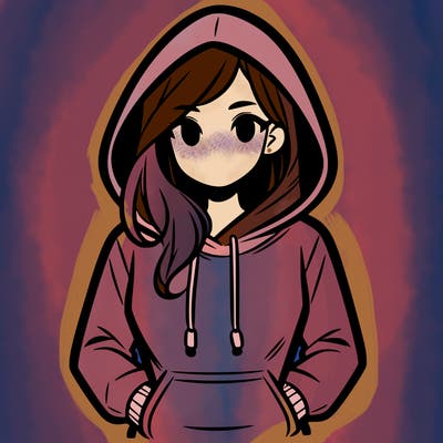 a woman wearing a hoodie