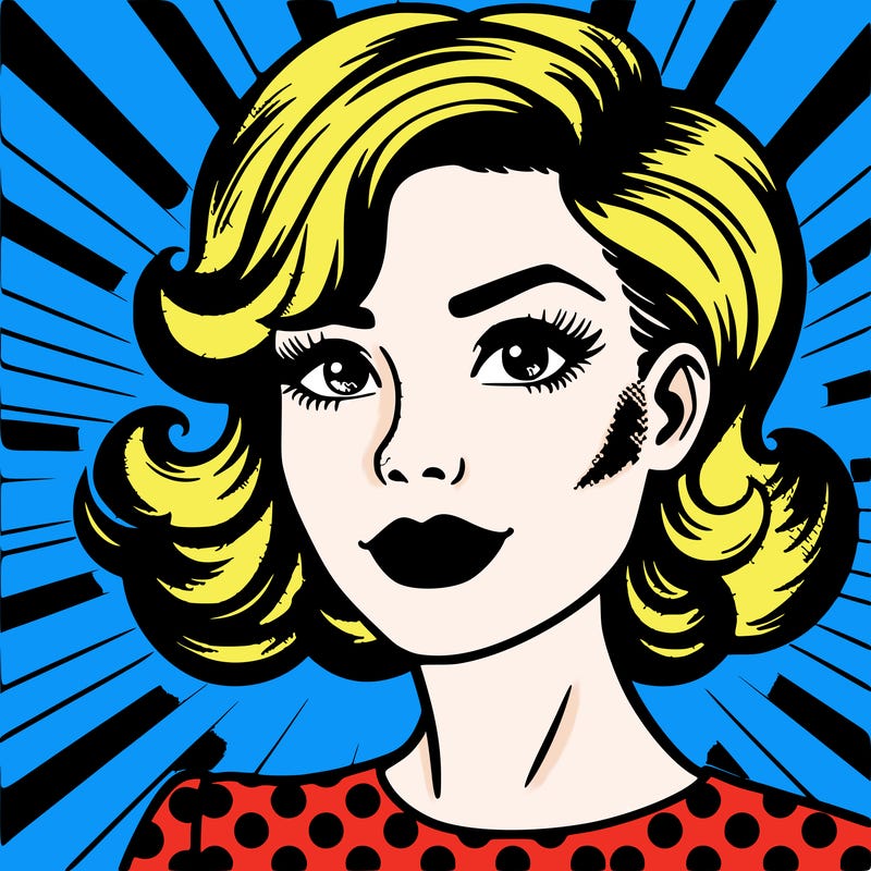 retro pop art girl