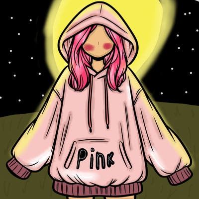 girl in oversized hoodie