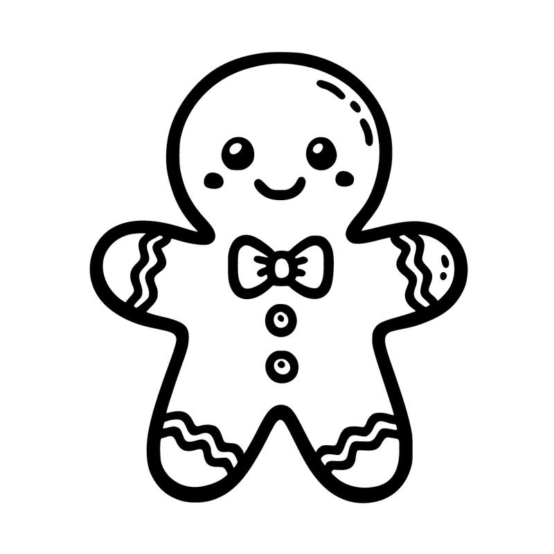 cute cartoon gingerbread man