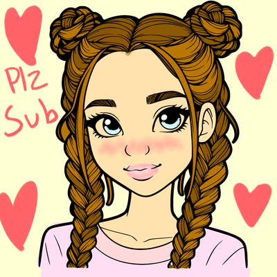 realistic girl with braids