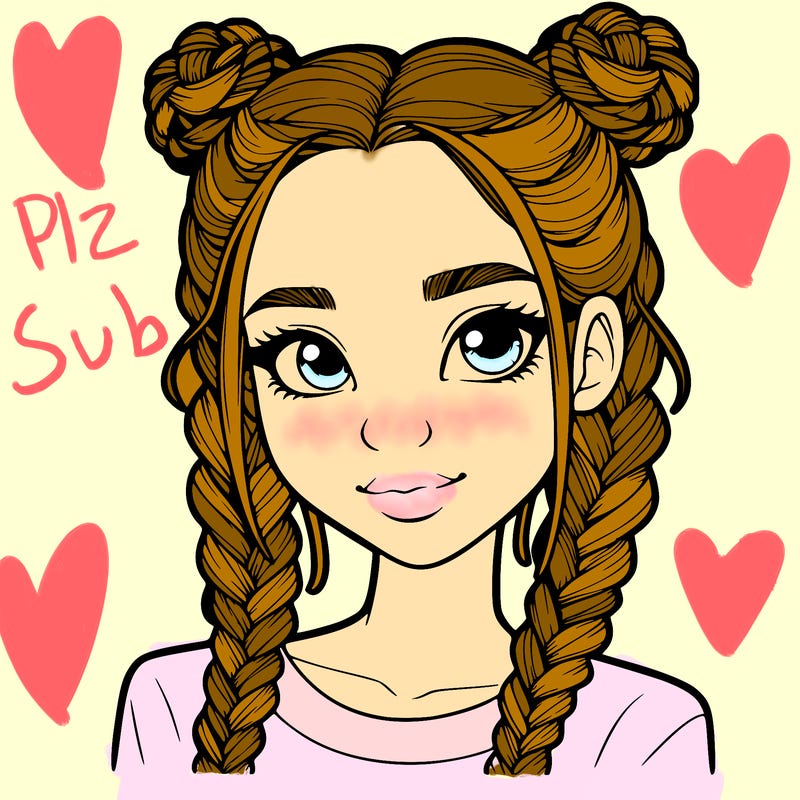 realistic girl with braids