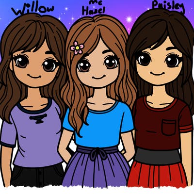 three girl friends