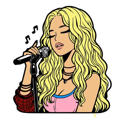 realistic female singer