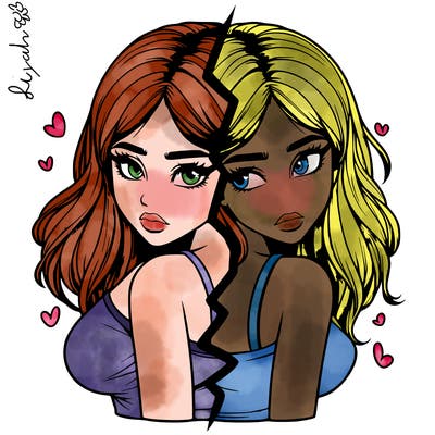 realistic girl split