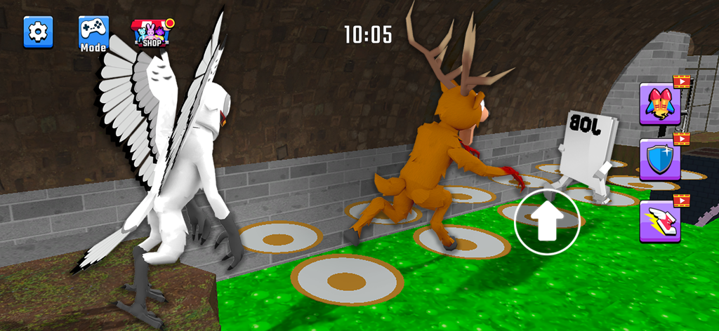 Great Escape Run - Personajes corriendo a través de un túnel de obstáculos 3D en Great Escape Run.