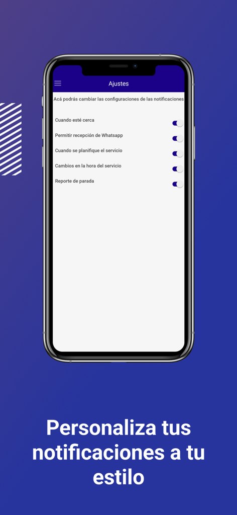 Latam GO - Interface do aplicativo Latam GO mostrando configurações de personalização de notificação em um iPhone