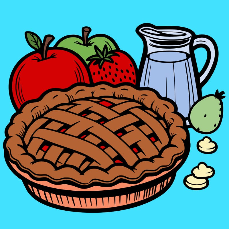 a pie of food