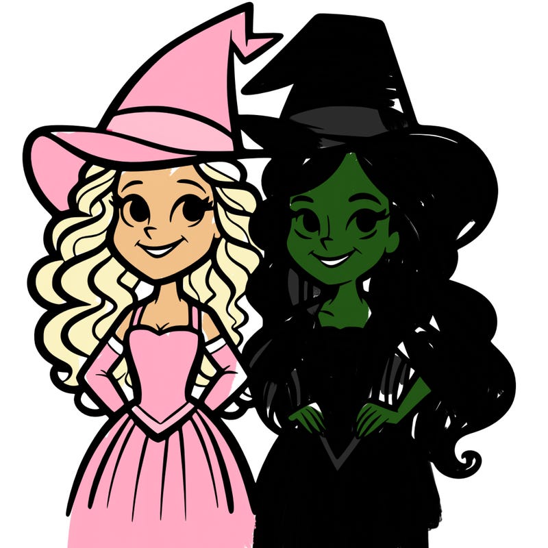 glinda and elphoba from wicked