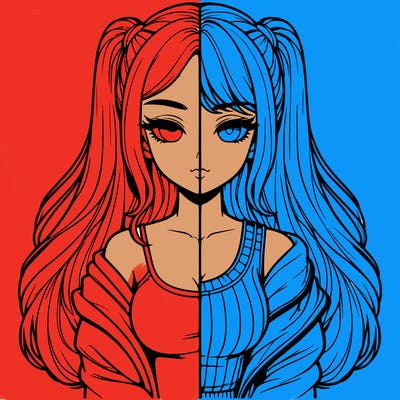 realistic girl split