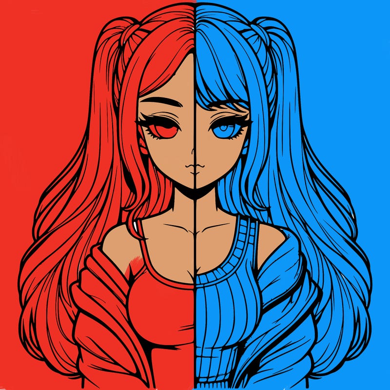 realistic girl split