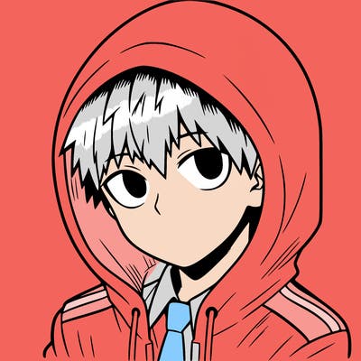 manga character with a hoodie