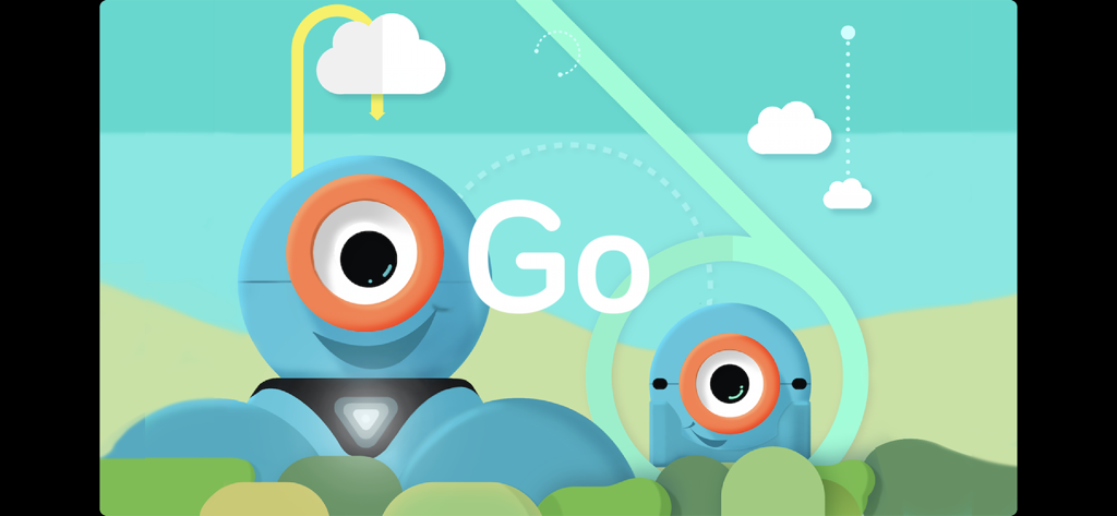 Dash and Dot robots featured on the Go app home screen