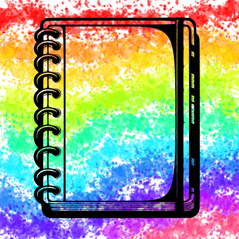 blank, realistic notebook