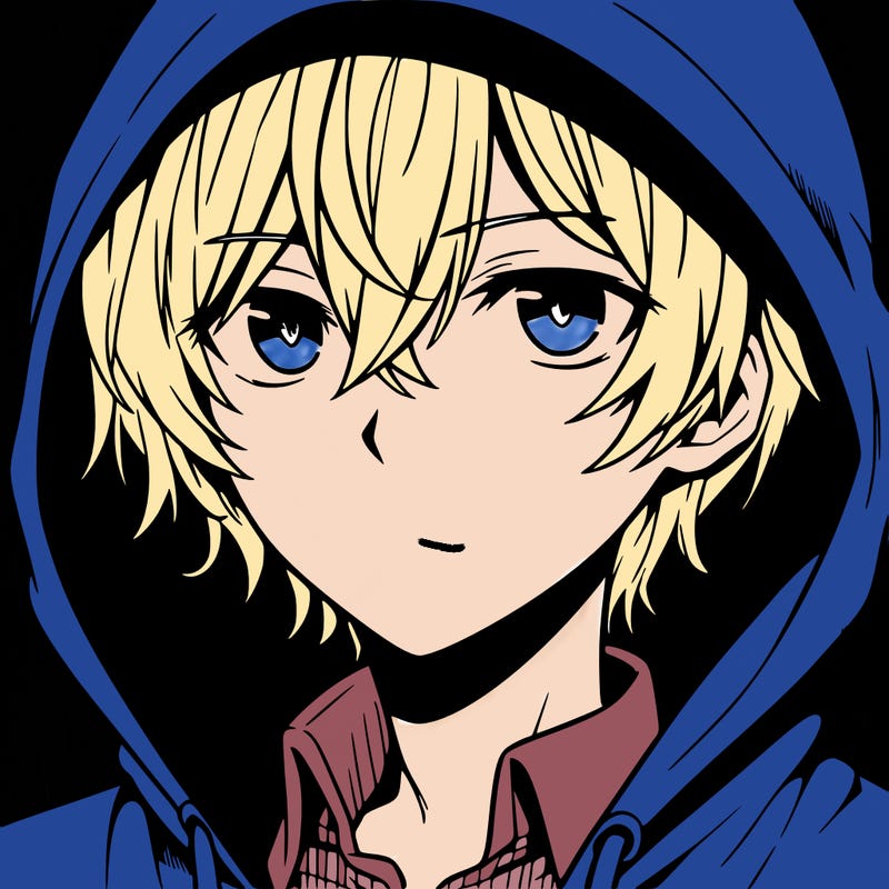 anime guy in hoodie