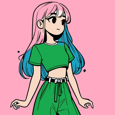 girl in a cute crop top