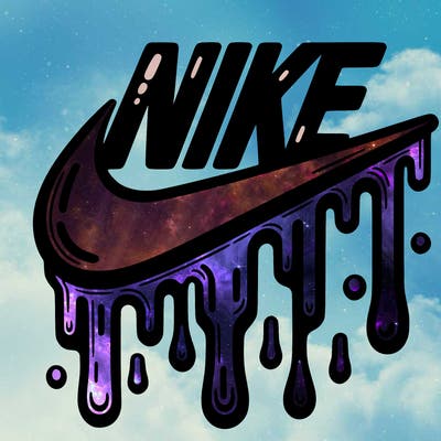 dripping nike logo